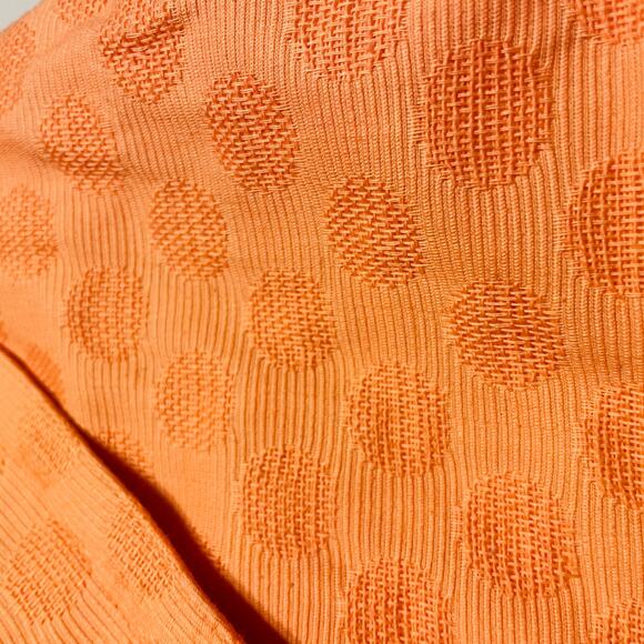 Laura Ashley Orange Polka Dot 3/4 Sleeve Cotton Colorful Zip Jacket Plus 14 - Picture 13 of 13